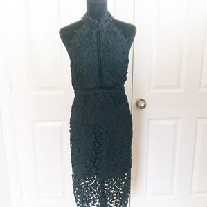 Black lace cocktail dress